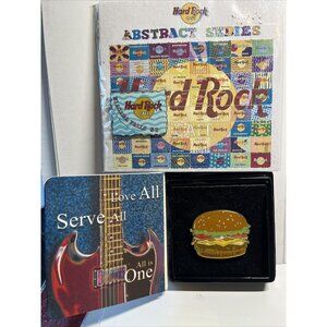 2 Hard Rock Cafe Niagara Falls, NY Hamburger Pin & Abstract Puzzle Limited Ed.